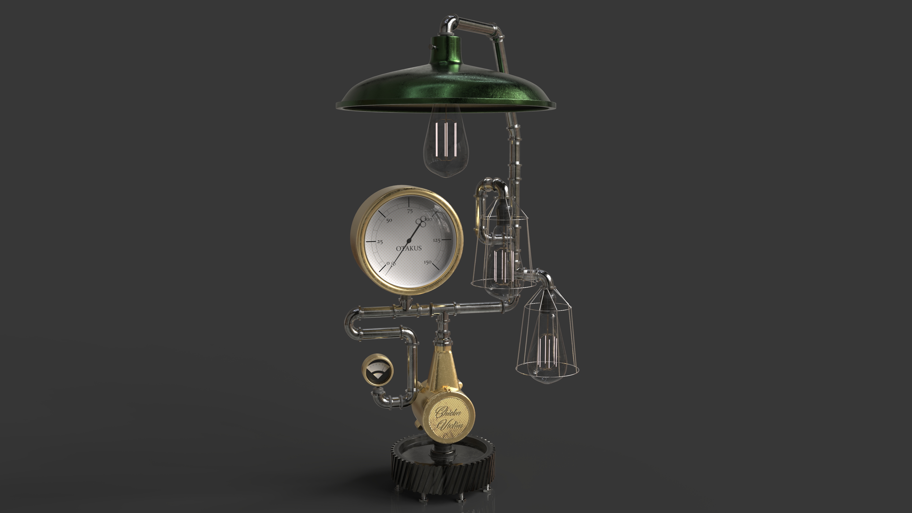 Steam guage 3d model & render
